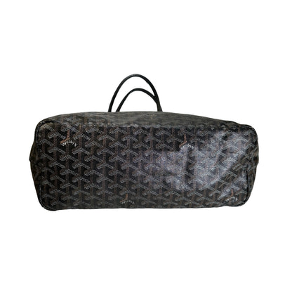 Used GOYARD Goyardine Saint Louis Tote Bag Black GHW