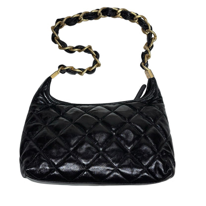 New Chanel Hobo Small Shoulder Bag Black GHW