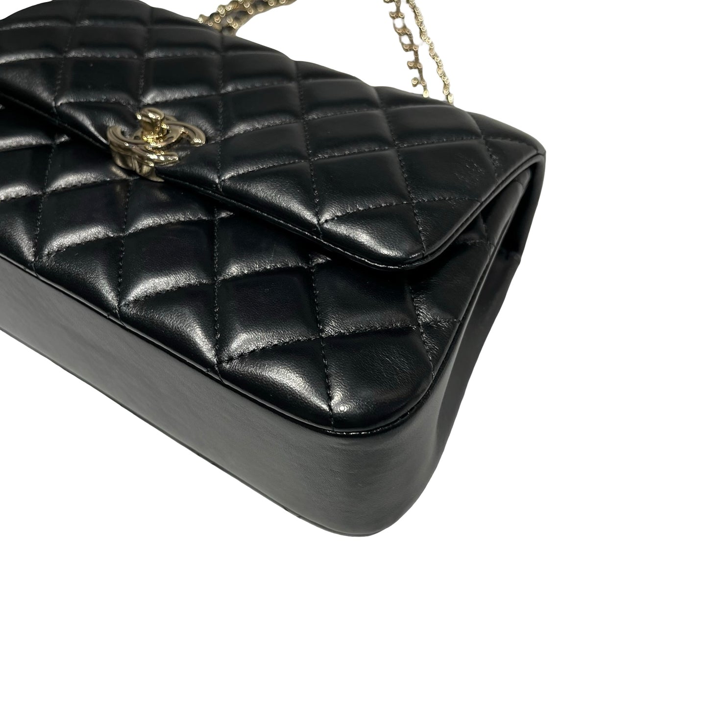 Used CHANEL Cross Body Bag Black GHW