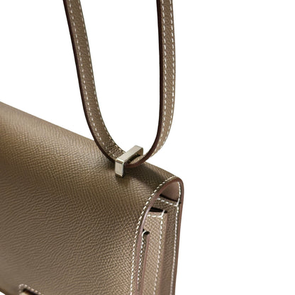 Brand New HERMES Epsom Leather Constance Crossbody Bag Etoupe