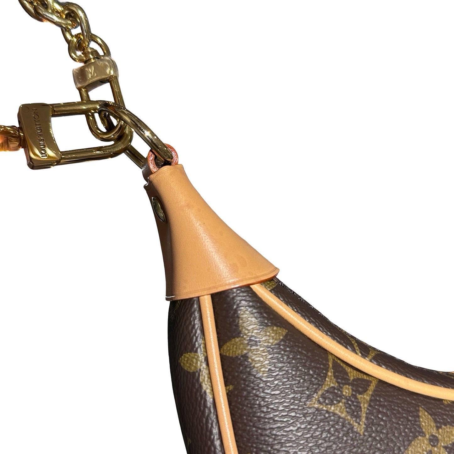 Used LOUIS VUITTON Monogram coated canvas Loop Shoulder Bag GHW Brown