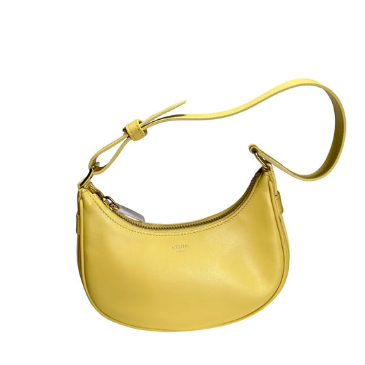 Used CELINE Leather Ava Shoulder Bag Yellow