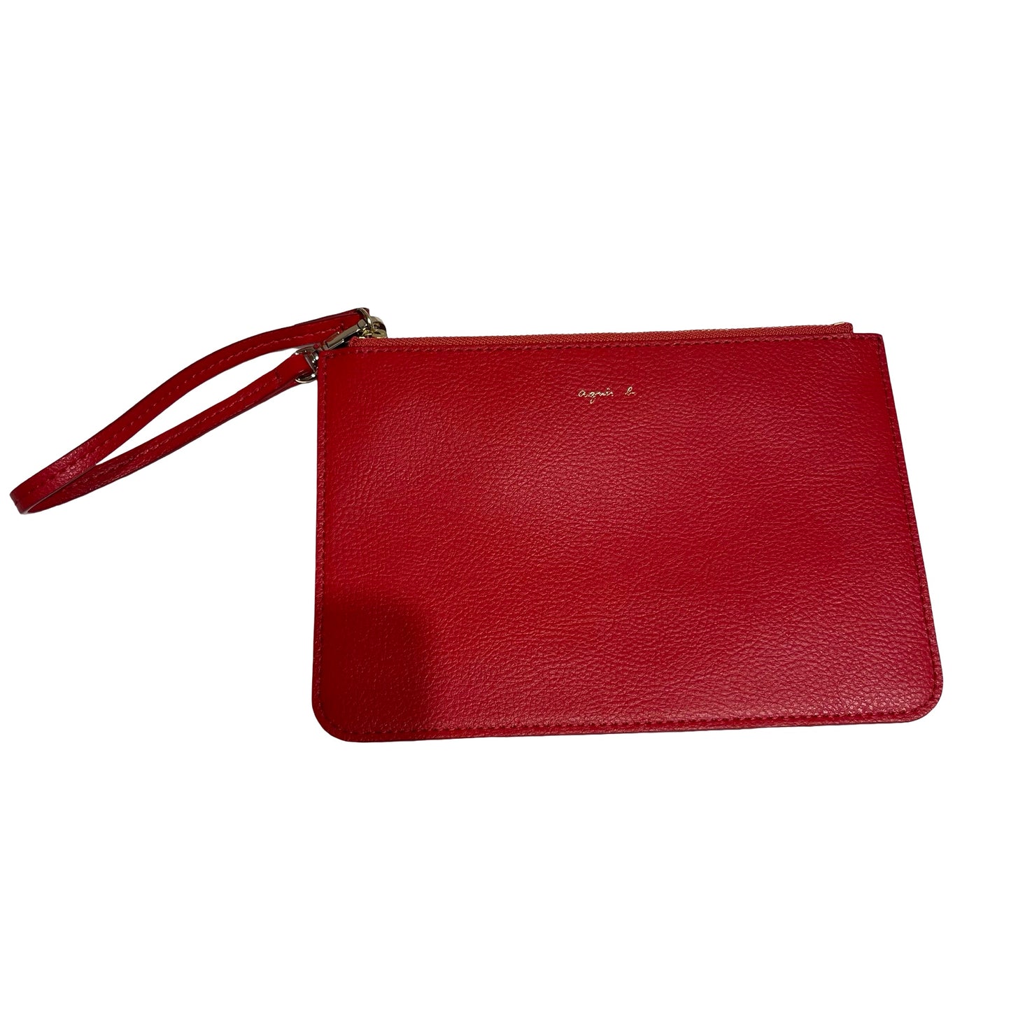 AGNES B. RED LEATHER POUCH [3000661]