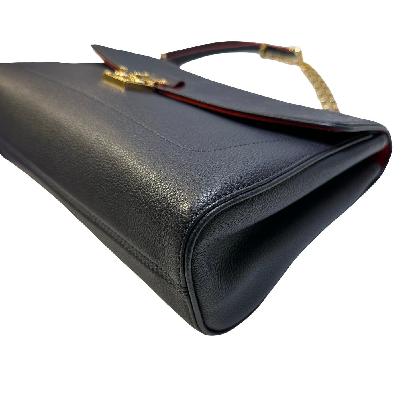 Used LOUIS VUITTON Monogram Empreinte Leather Pochette Metis Shoulder Bag Navy GHW