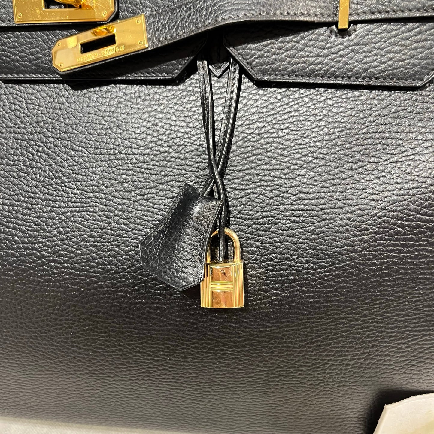 Used HERMES Togo Birkin Handbag Black