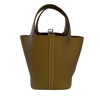 Unused HERMÈS Picotin 18 Tote Bag Etoupe (18) PHW