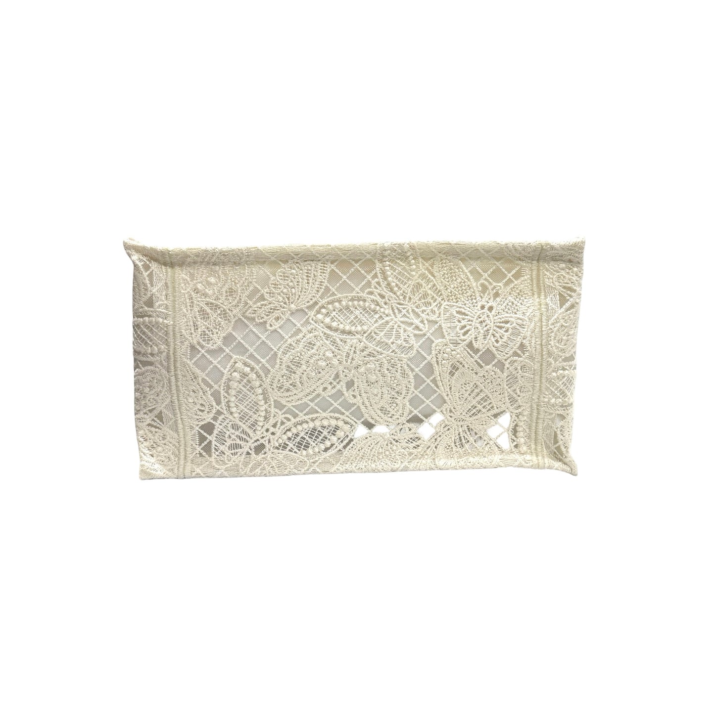 Used DIOR Book Tote Handbag White