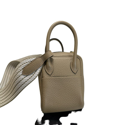 Brand New HERMES TC Mini Lindy Handbag Beige Maria GHW