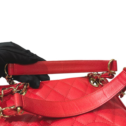 Used CHANEL GHW Used Chanel PST Shoulder Red Bag