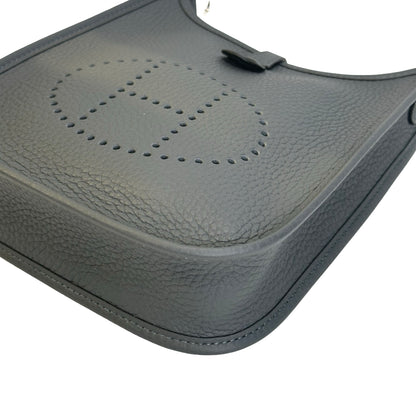 Brand New HERMES Clemence Mini Evelyne Cross body bag Grey PHW