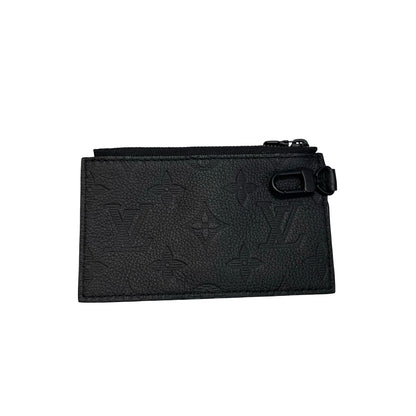 Used LOUIS VUITTON Monogram Empreinte Pochette Cle Clutch Black
