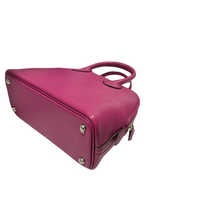 Used HERMES Chevre Mini Bolide Handbag L3 Rose Purple PHW
