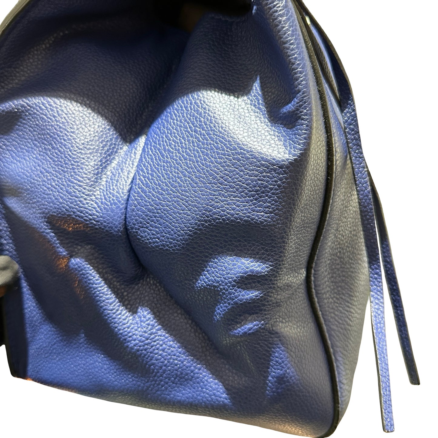 Used CÉLINE Edge Handbag Navy Blue PHW