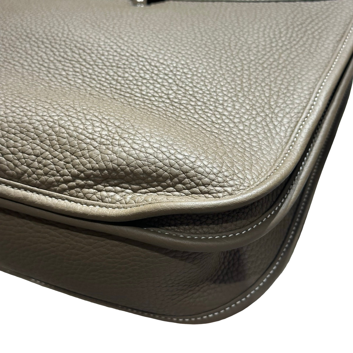 Used HERMES Clemence Evelyne 29 Cross body bag Etoupe PHW