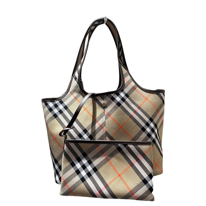 Used BURBERRY Tote Bag Beige GHW