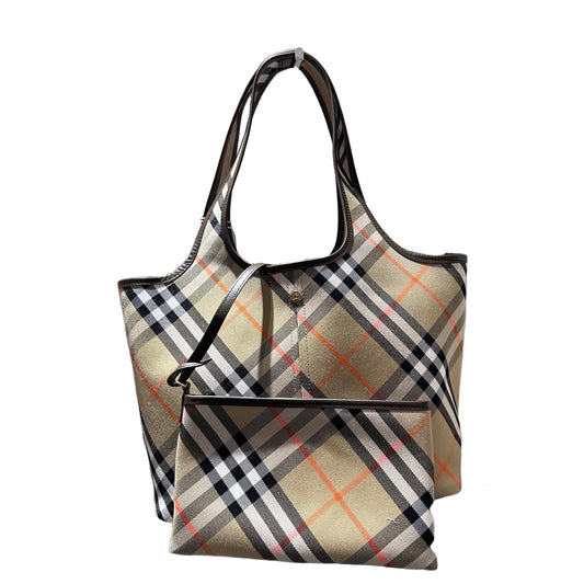 Used BURBERRY Tote Bag Beige GHW