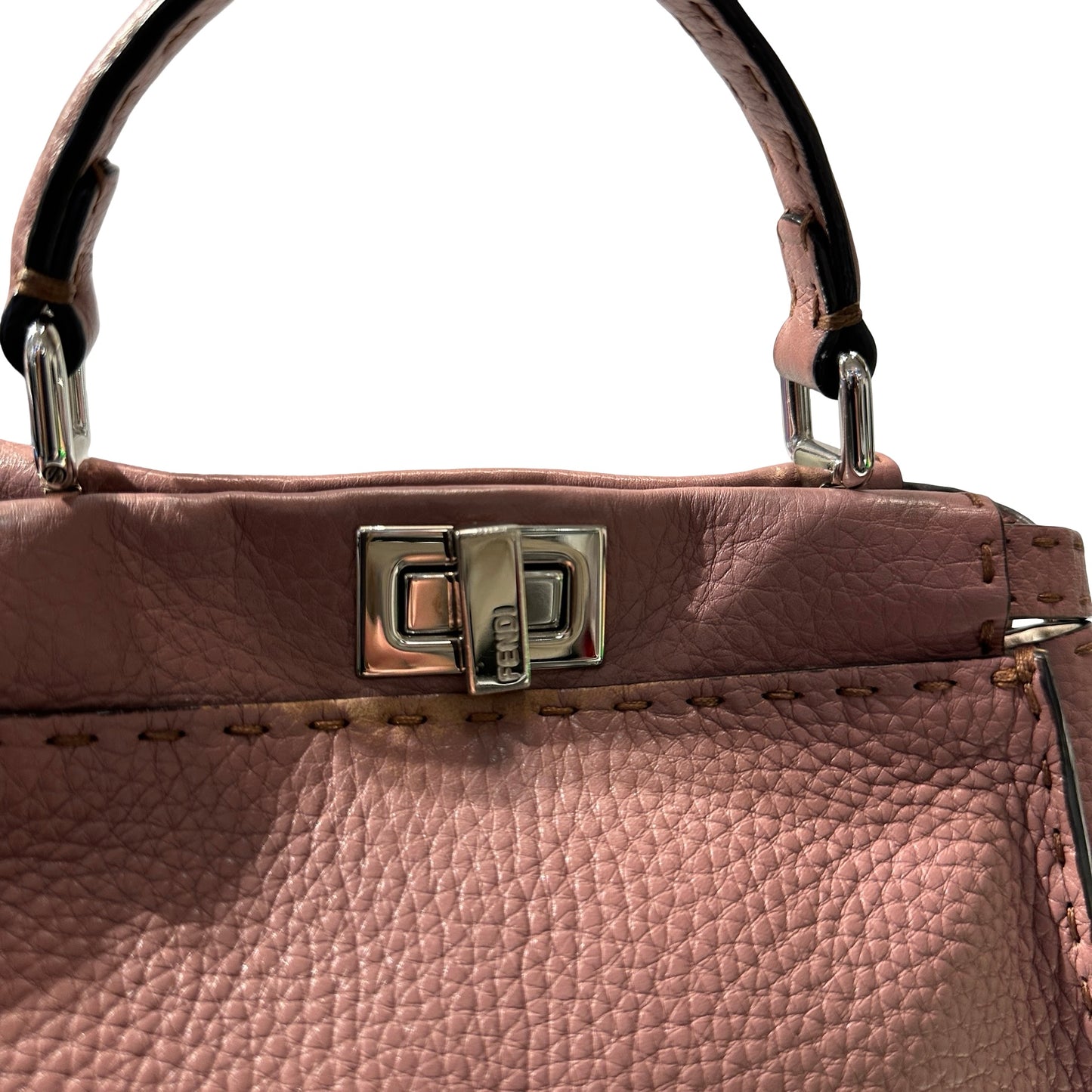 Used Fendi Peekaboo mini Shoulder Bag PHW Pink