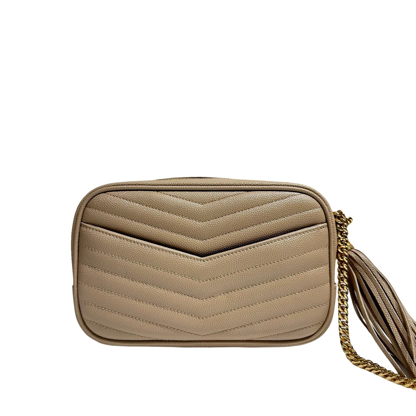 YSL MINIBAG MONO BEIGE CALFSKIN GHW [3001065]