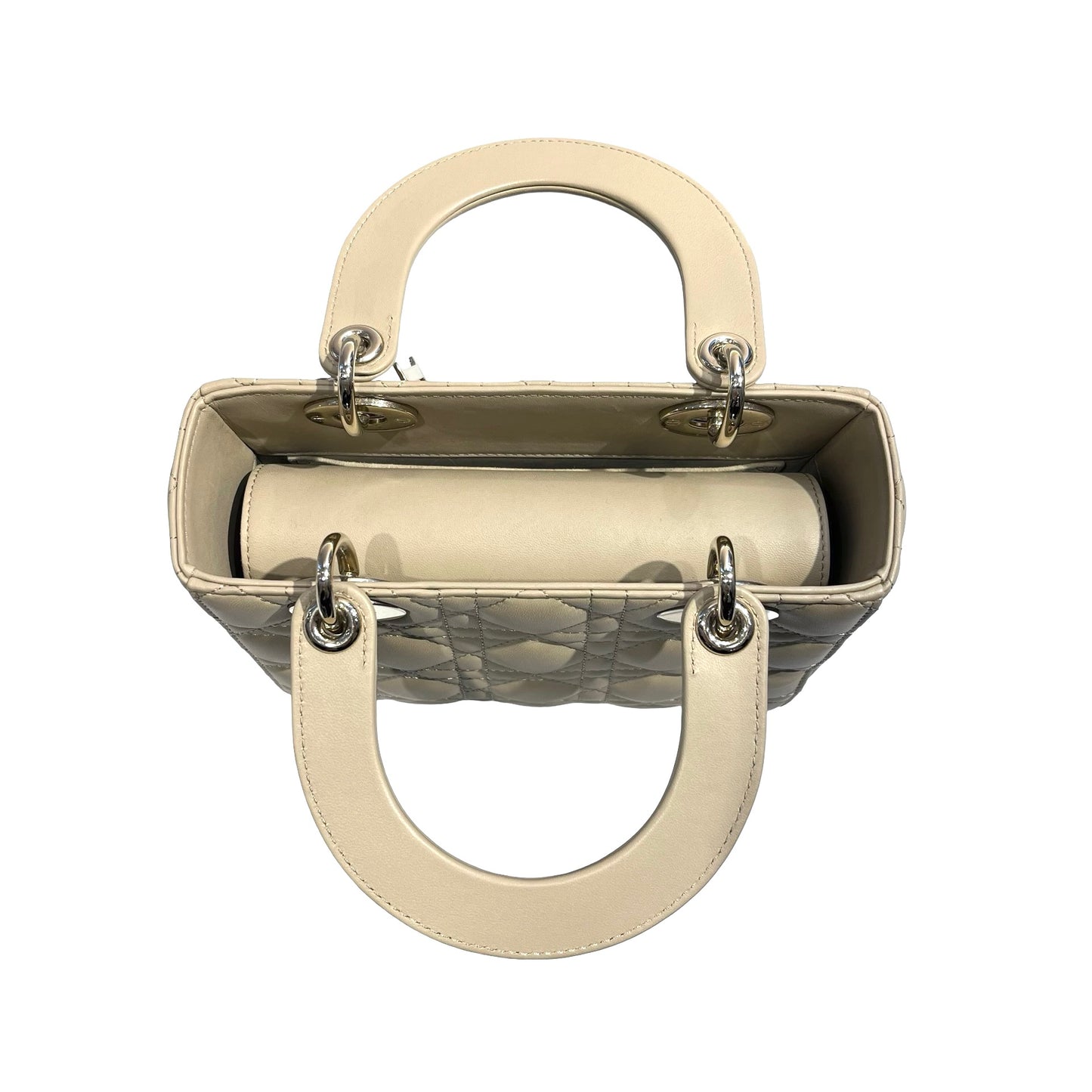 Used DIOR Lady Dior Handbag Beige