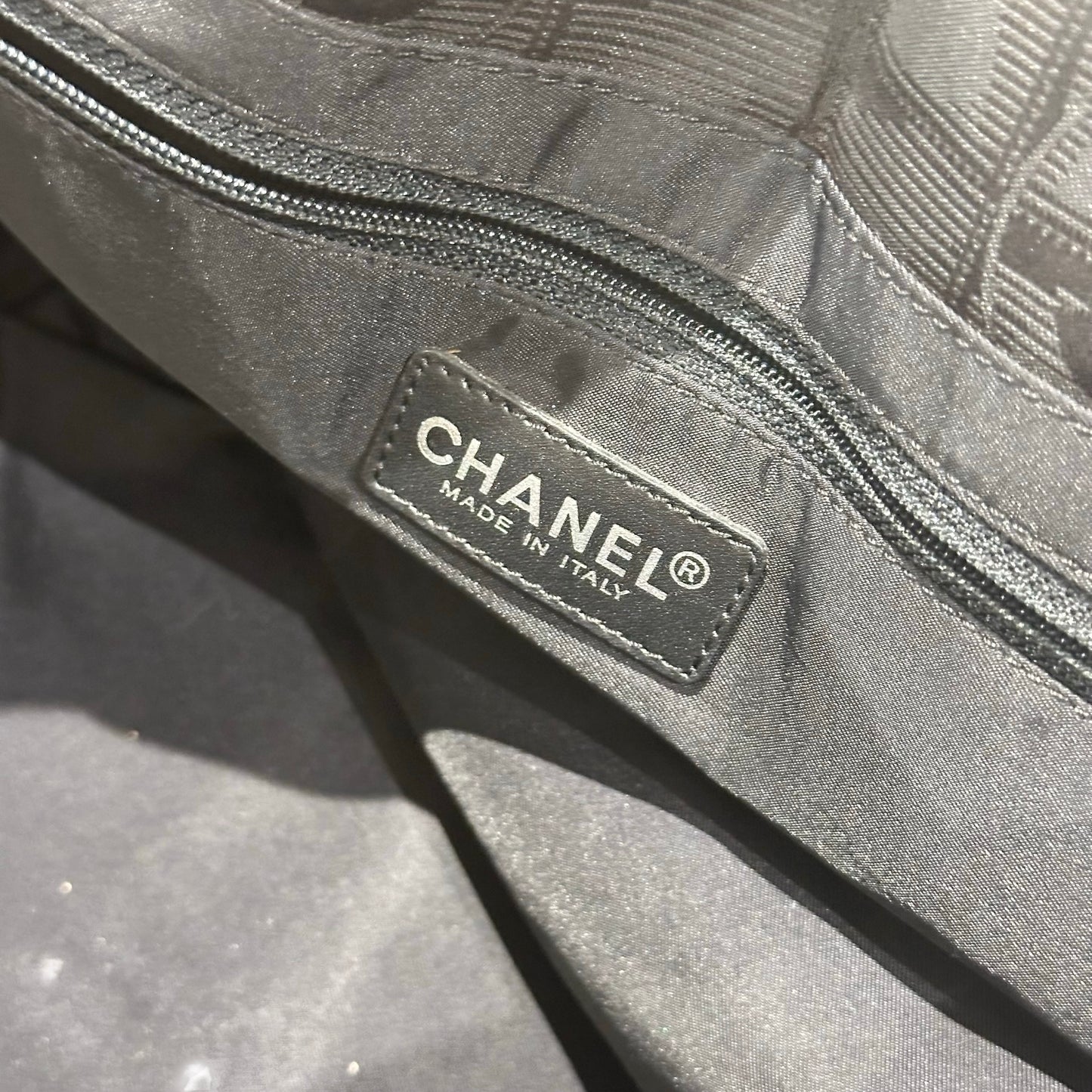 Used CHANEL Canvas Vintage Shoulder Black Shoulder Bag Black