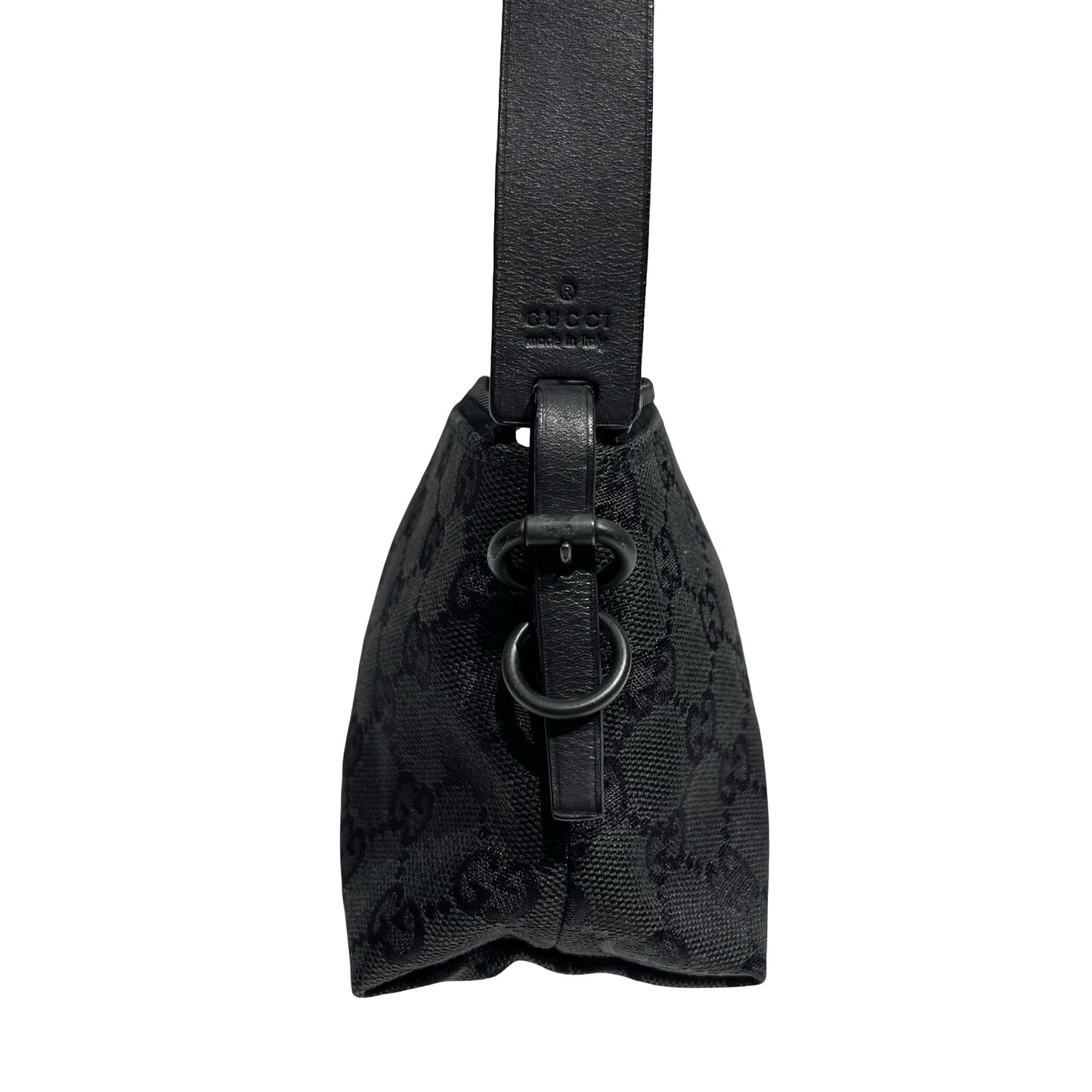GUCCI BLACK CANVAS SHOULDER POUCH [3000653]