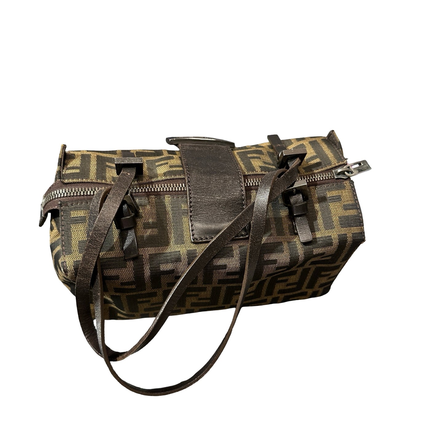Used FENDI Vintage Shoulder Shoulder Bag Brown PHW