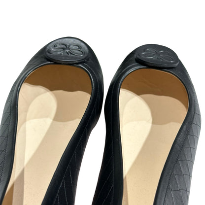 Unused BOTTEGA VENETA Lambskin Leather Unused BOTTEGA VENETA Lambskin Leather Butterfly Flats Shoes Black Shoes Black
