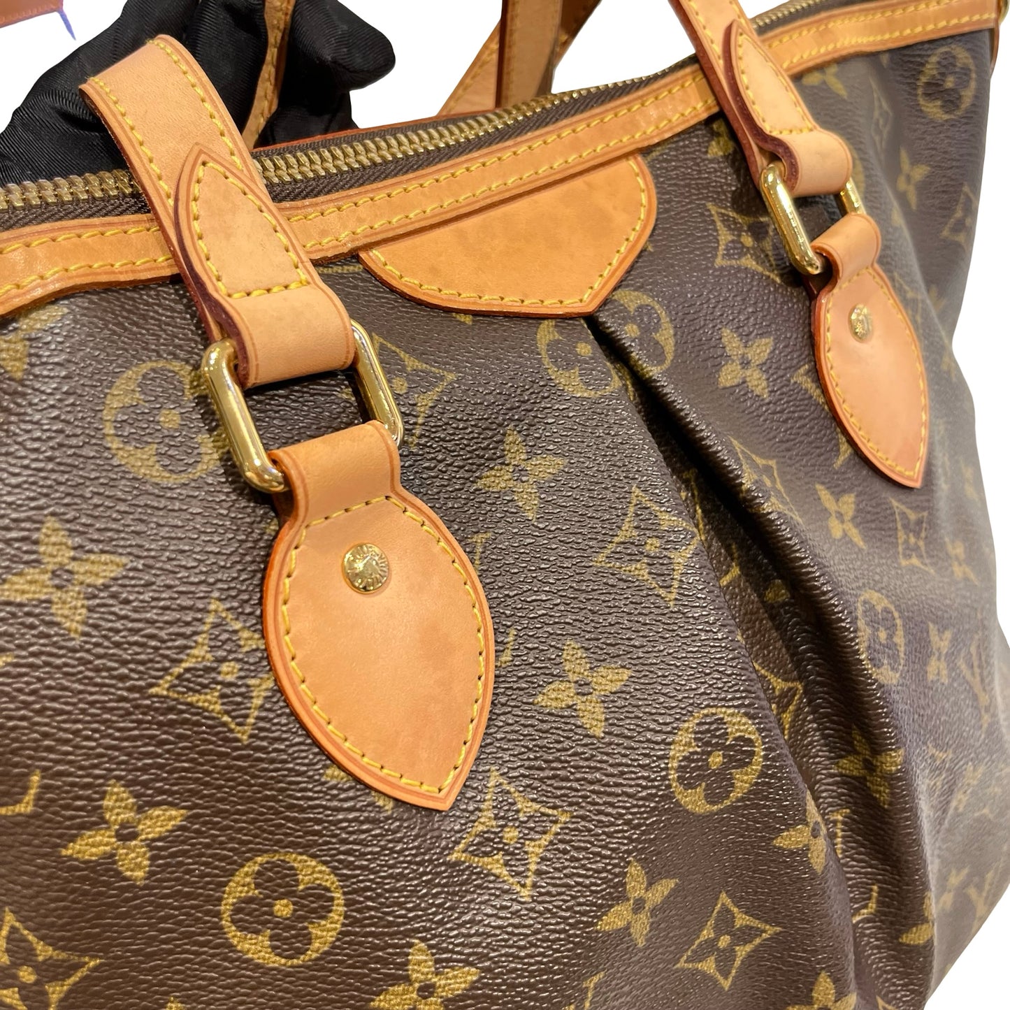 Used LOUIS VUITTON CANVAS PALERIMO Shoulder Bag BROWN GHW
