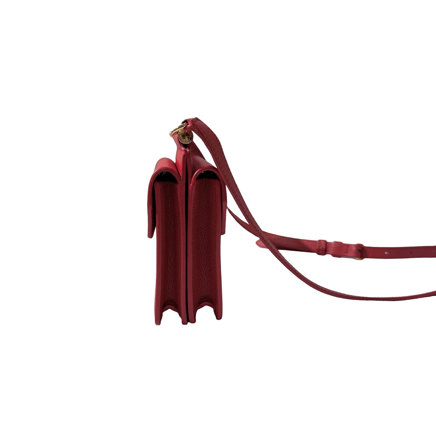 Used BURBERRY Calfskin Leather Cross body Cross Body Bag Red GHW