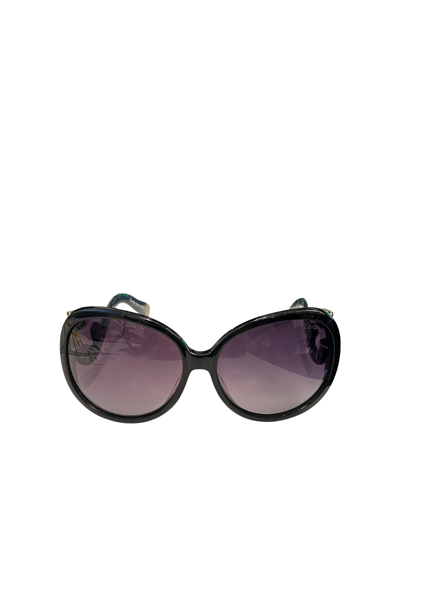 Used CARTIE PVC Sunglasses SUNGLASSES Black Purple