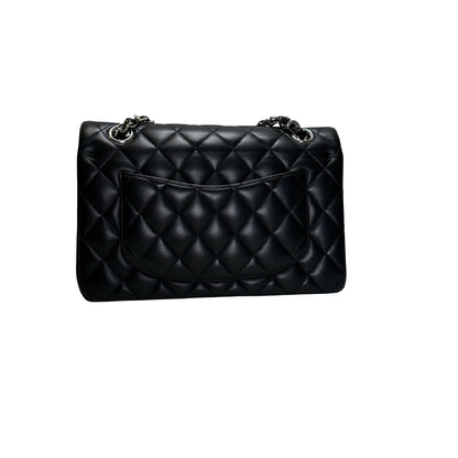 Used CHANEL Lambskin CF Crossbody Bag Black PHW