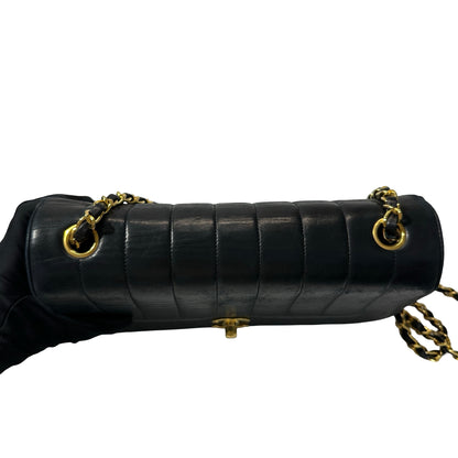 Used Chanel Lambskin Leather Cf Flap Vintage Shoulder Bag Black GHW
