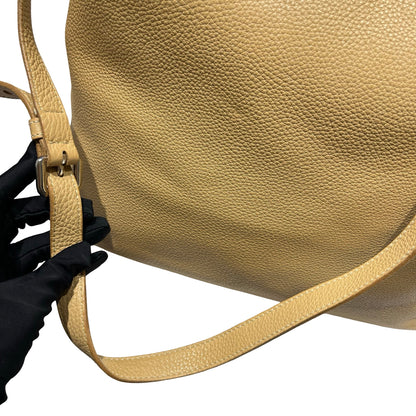 Used PRADA Tote Bag PHW Beige Blue