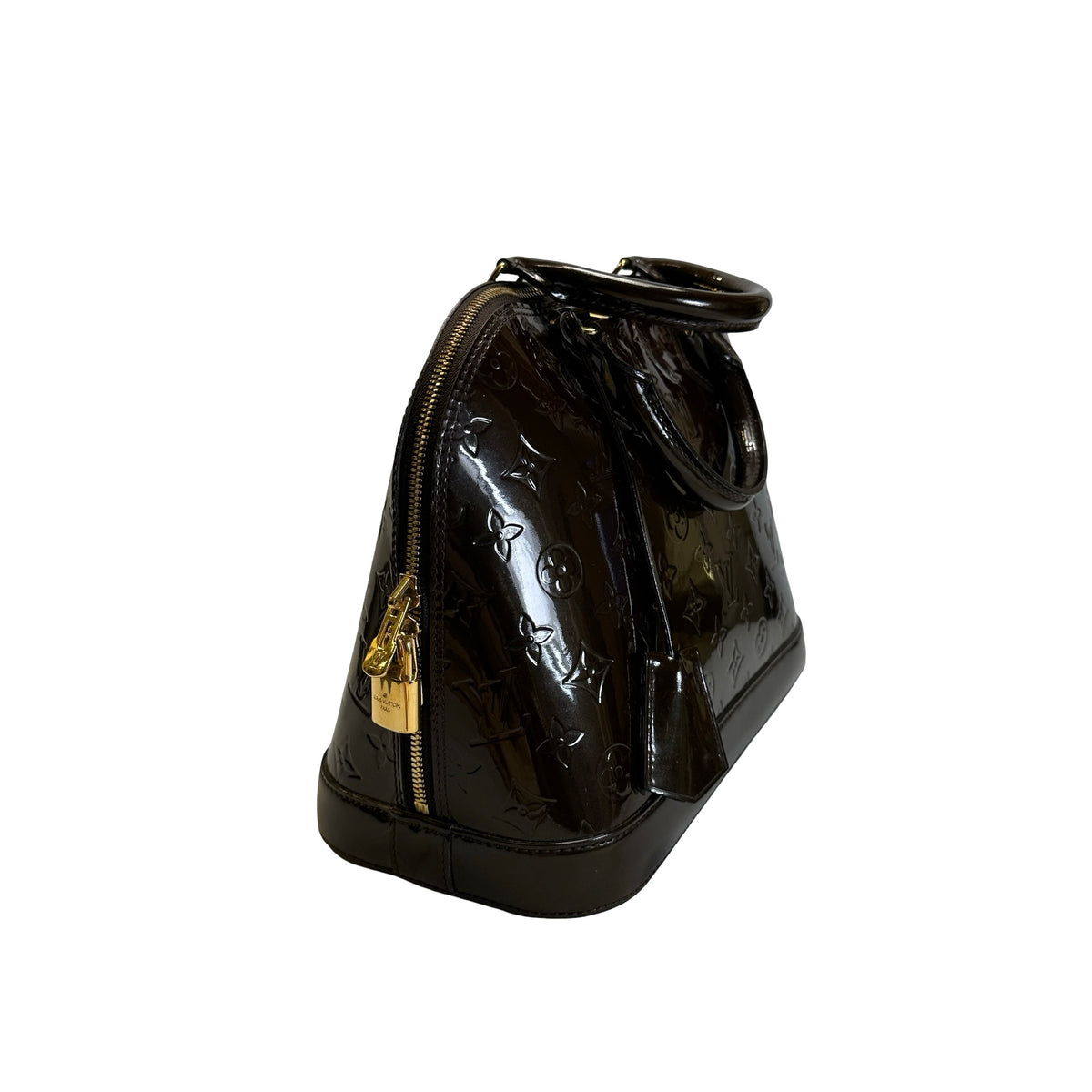 Used LOUIS VUITTON Monogram Vernis Alma Handbag Amarante
