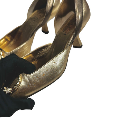 Used Gucci Heels Heels Gold