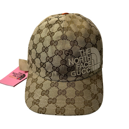Unused Gucci x The North Face GG Supreme canvas Hat Cap Brown