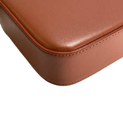 Used CELINE Leather Triomphe Teen Crossbody Bag Brown