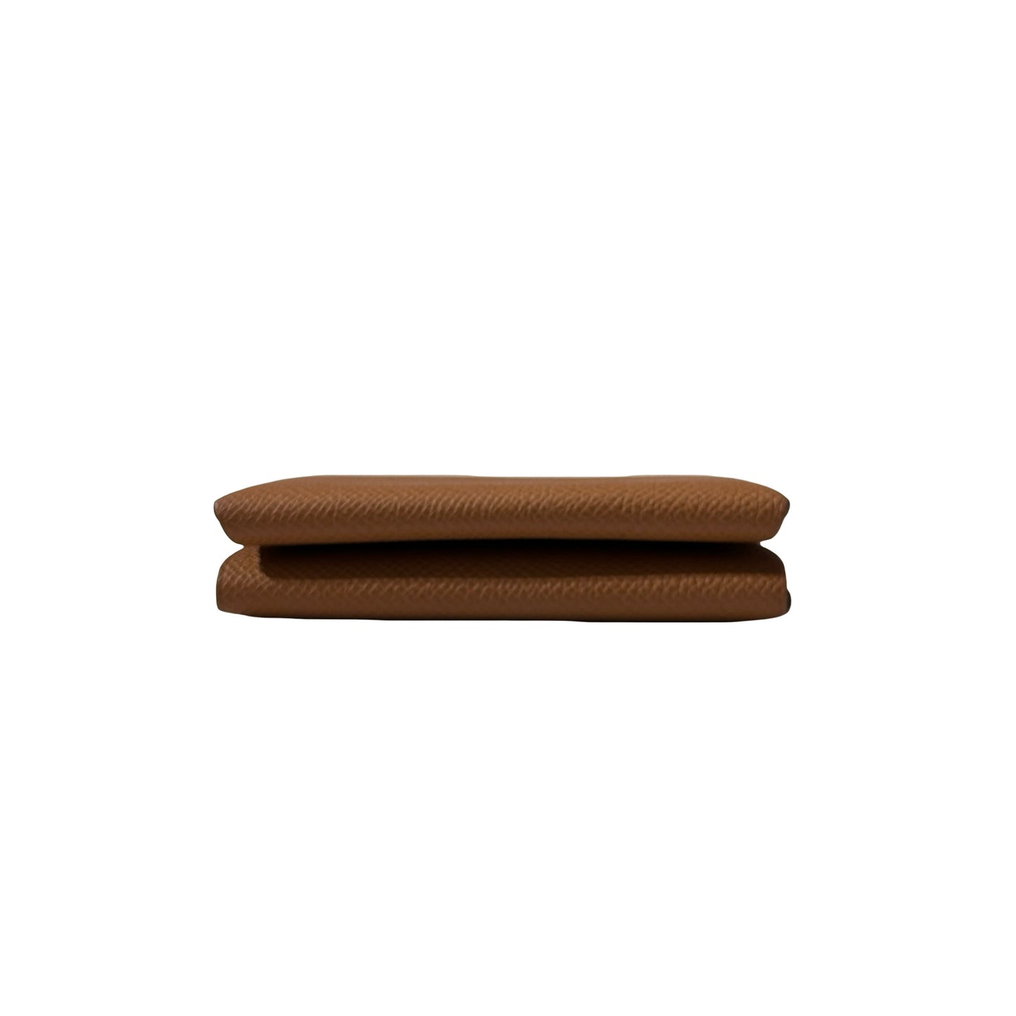 New HERMÈS Calvi Duo Card Holder Brown