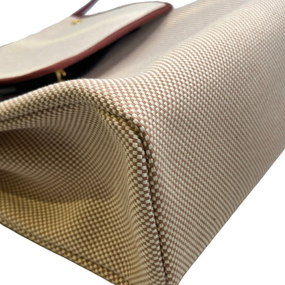 Brand New HERMES Canvas Leather Herbag 31 Handbag Beige Brown
