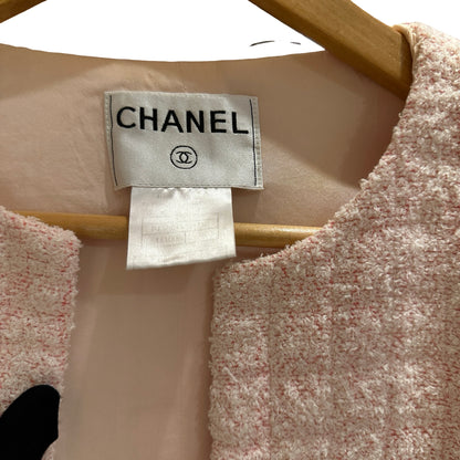 Used CHANEL Tweed Jacket Jacket Pink PHW
