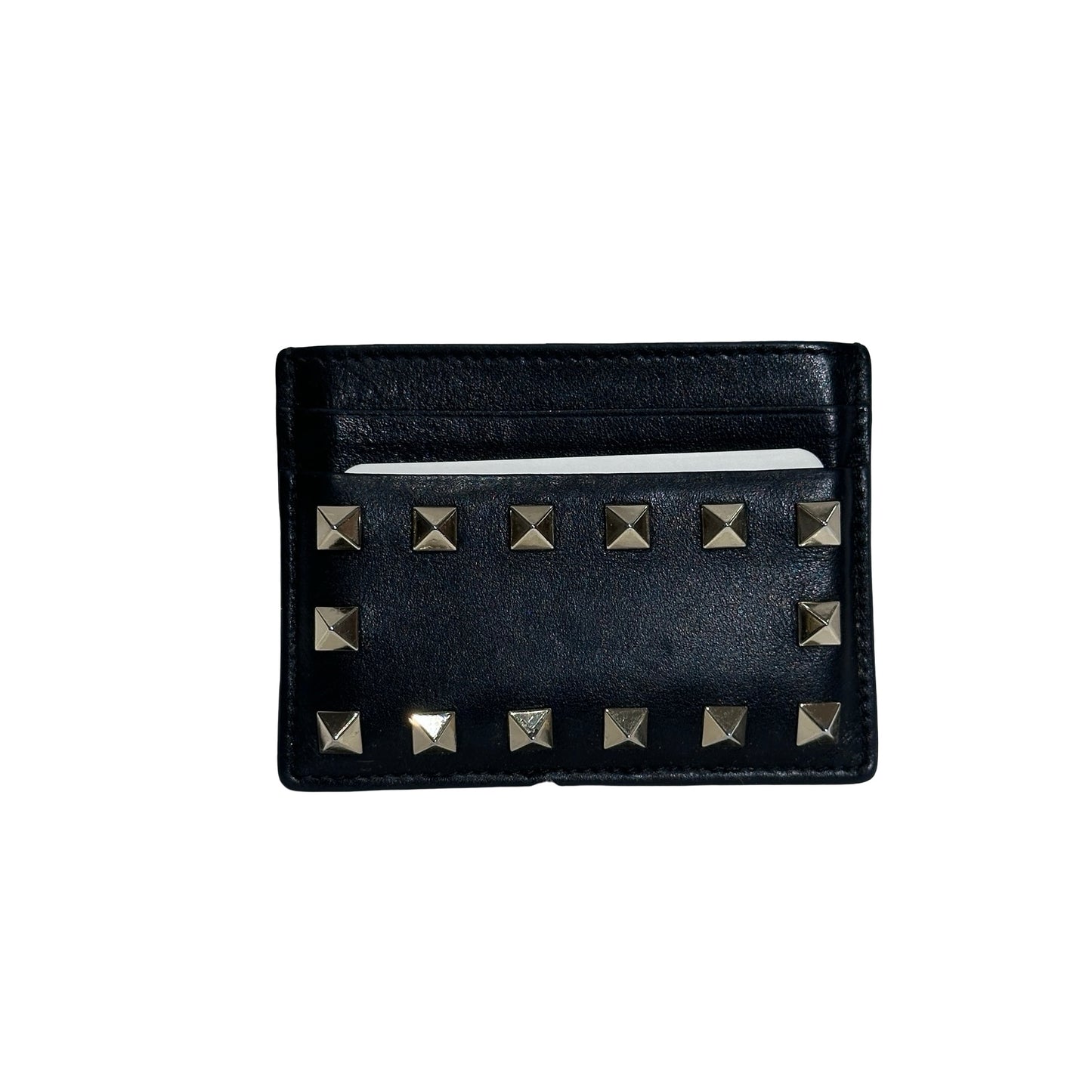 Used VALENTINO Card Holder Card Holder Black GHW