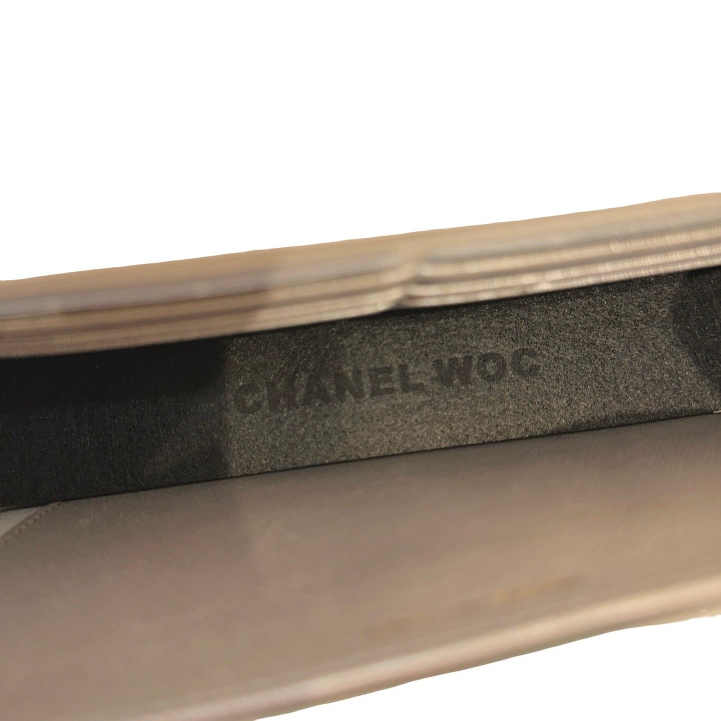 Used CHANEL Lambskin Leather 23P RAINBOW TOP HANDLE WOC Cross Body Bag White GHW