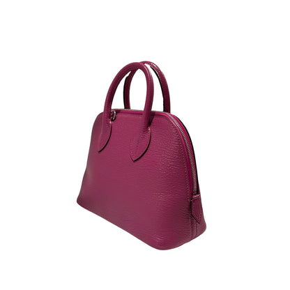 Used HERMES Chevre Mini Bolide Handbag L3 Rose Purple PHW