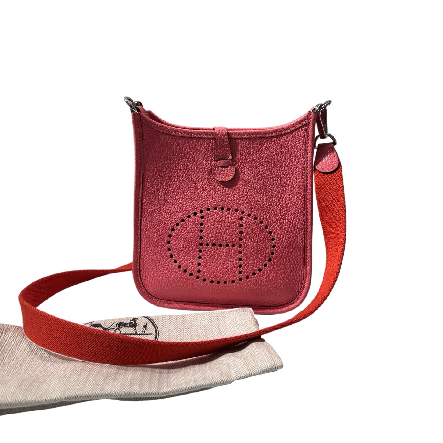 Used HERMÈS Mini Evelyne Shoulder Bag PHW Pink