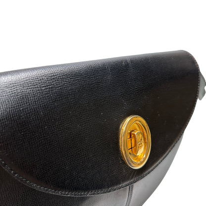 Used DIOR Epi Leather Vintage cross body Shoulder Bag Black GHW