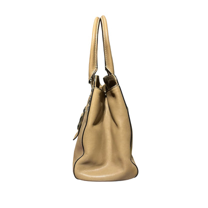 Used Roger Vivier Leather Handbag Brown GHW