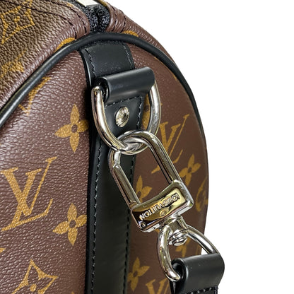 Used LOUIS VUITTON Monogram Macassar Keepall Bandouliere Travel Bag Brown Black