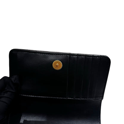 Used CHANEL Lambskin Leather Pending Clutch with Chain Shoulder Bag Black GHW