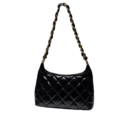 Used CHANEL Shiny Lambskin 24A Hobo Shoulder Bag