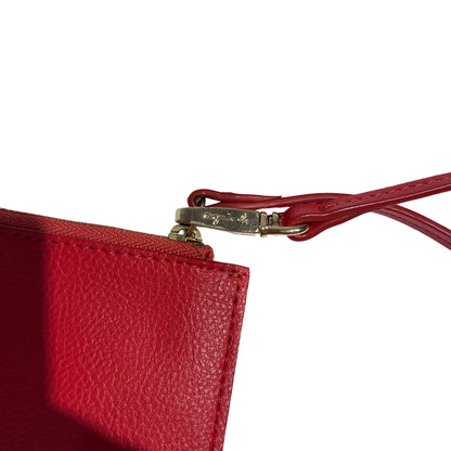 AGNES B. RED LEATHER POUCH [3000661]